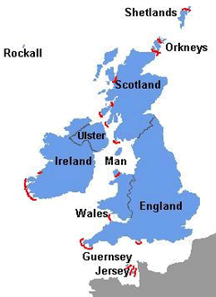 Potential evopod deployment sites in UK waters